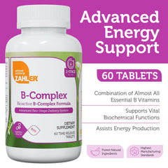 Zahler B-Complex tablets close-up for daily energy and nerve support
