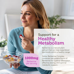Zahler Berberine HCl capsules ready for a simple daily regimen to support glucose balance.