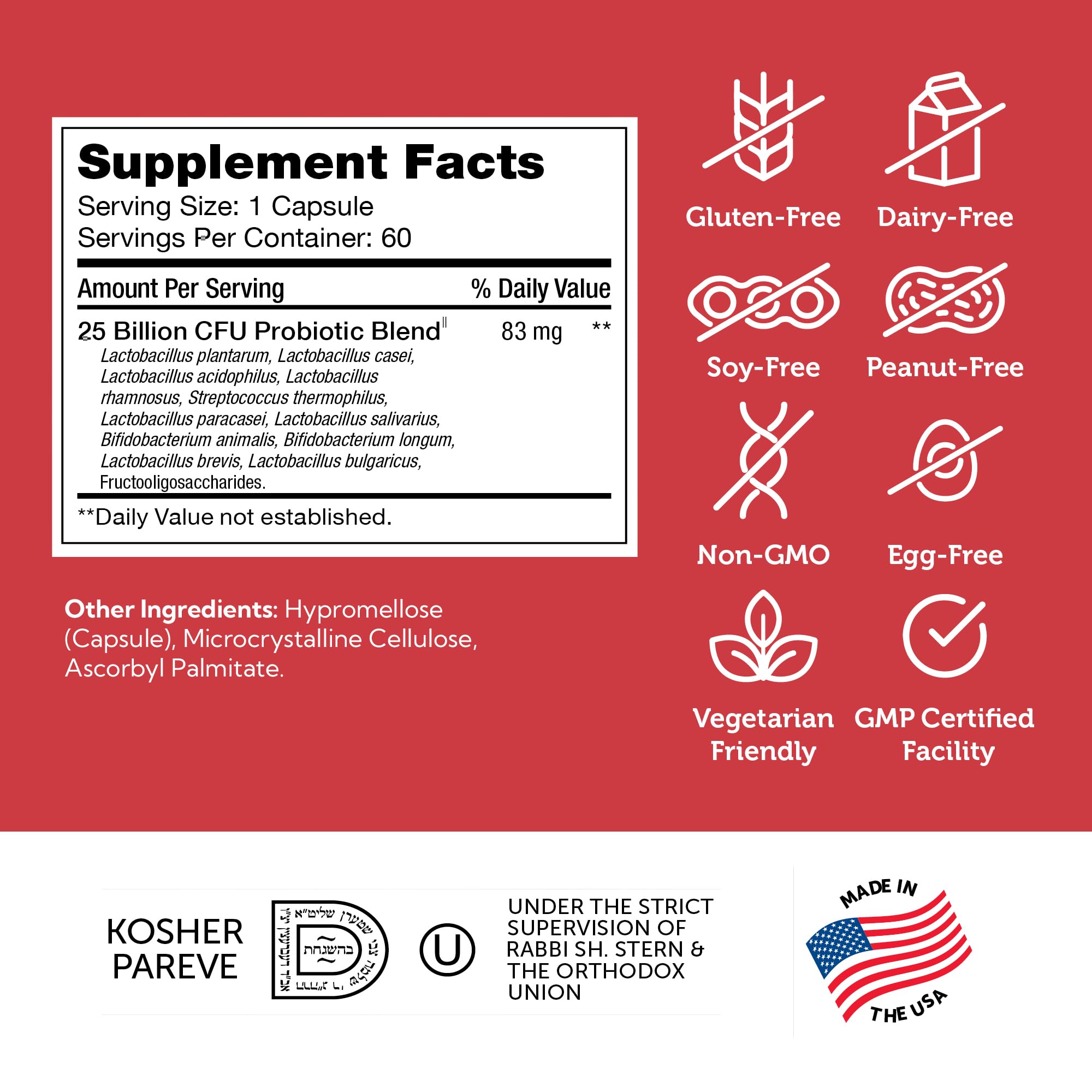 Zahler BioDophilus25 prebiotic fructooligosaccharides shown for gut nourishment