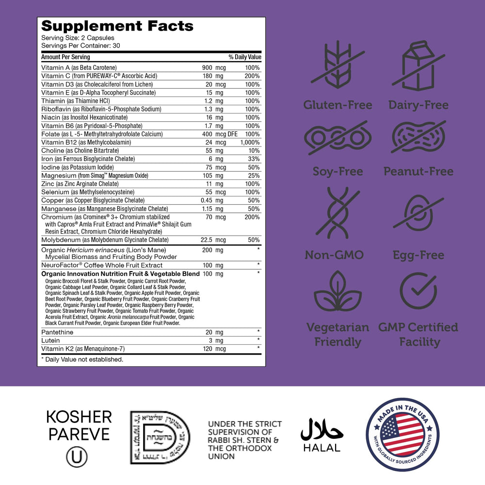 Zahler Brainfood Spectra whole food blend illustration on the box