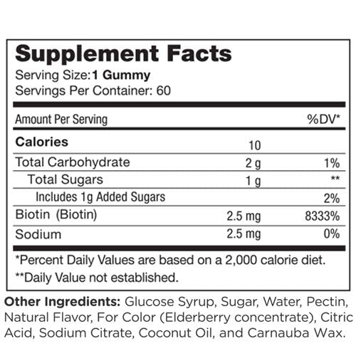 Zahler Chapter One Biotin Gummies kosher certification badge visible