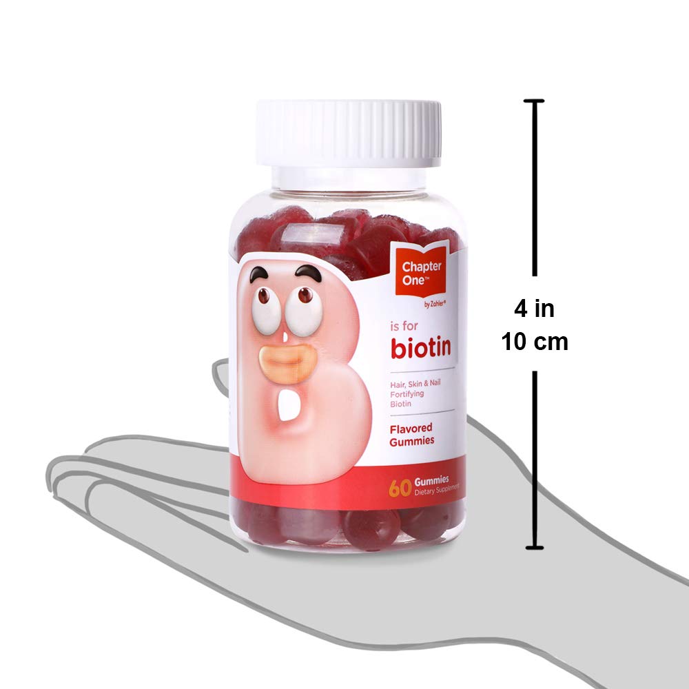 Delicious tasting presentation of Zahler Chapter One Biotin Gummies for daily use.