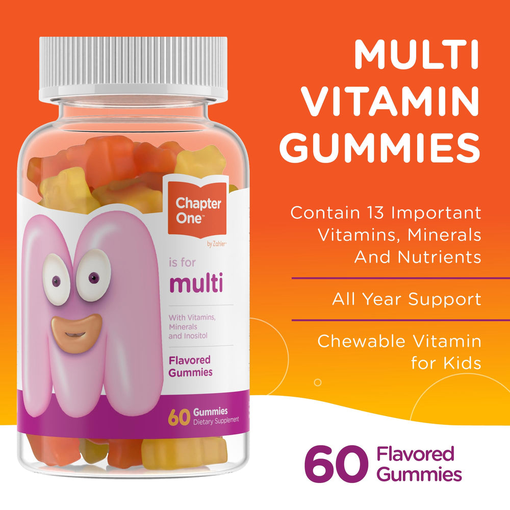 Zahler Chapter One gummies show fruity flavors; a tasty morning routine for kids.