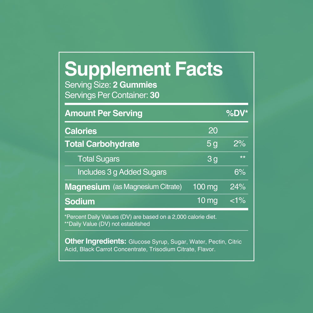 Zahler Chapter One Magnesium Gummies easy-chew texture for smooth swallowing.