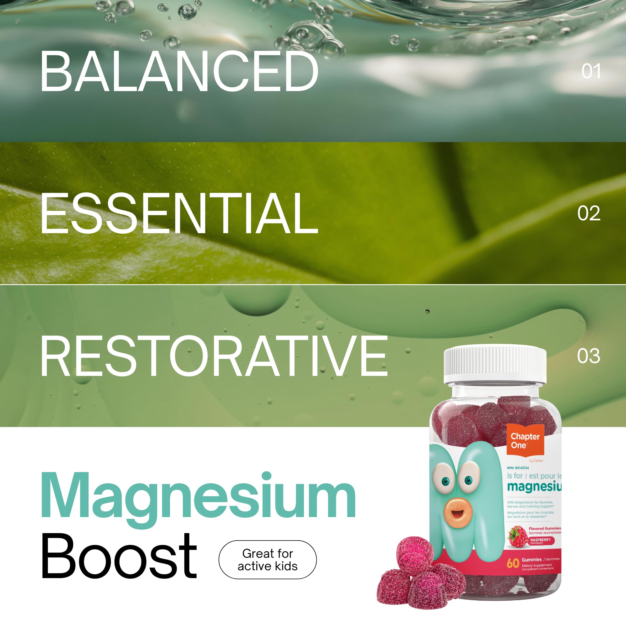 Zahler Chapter One Magnesium Gummies for kids and adults on the go.