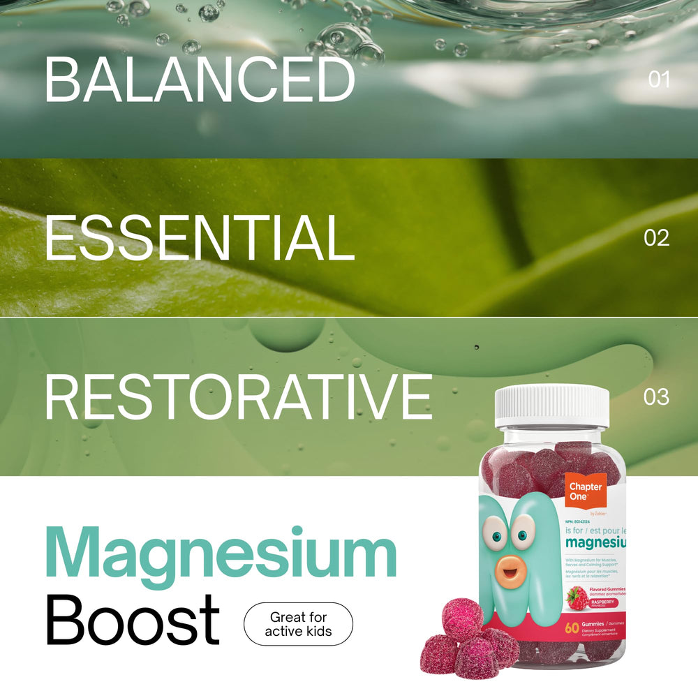 Zahler Chapter One Magnesium Gummies for kids and adults on the go.