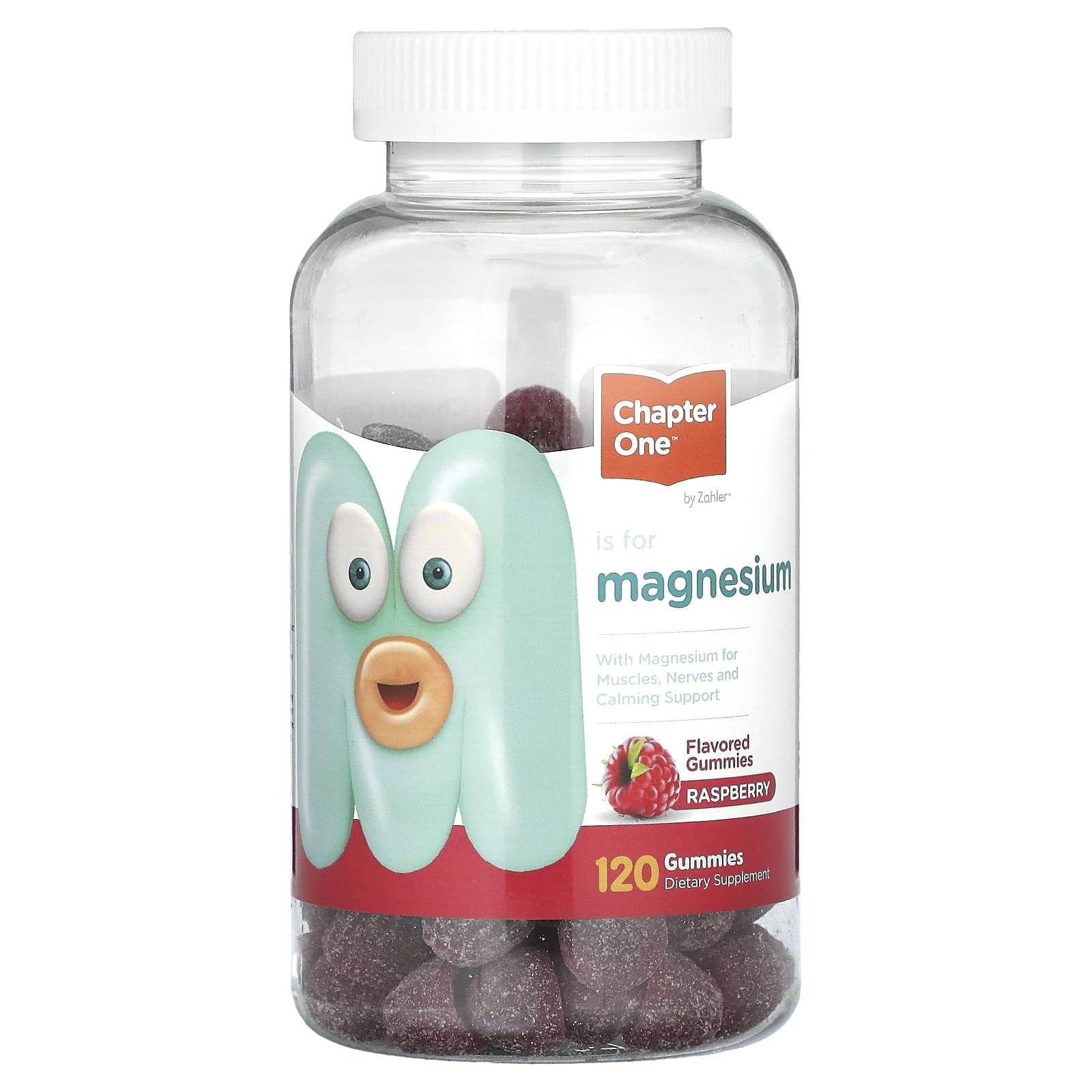 Zahler Chapter One Magnesium Gummies Raspberry Bottle for calm daily support.