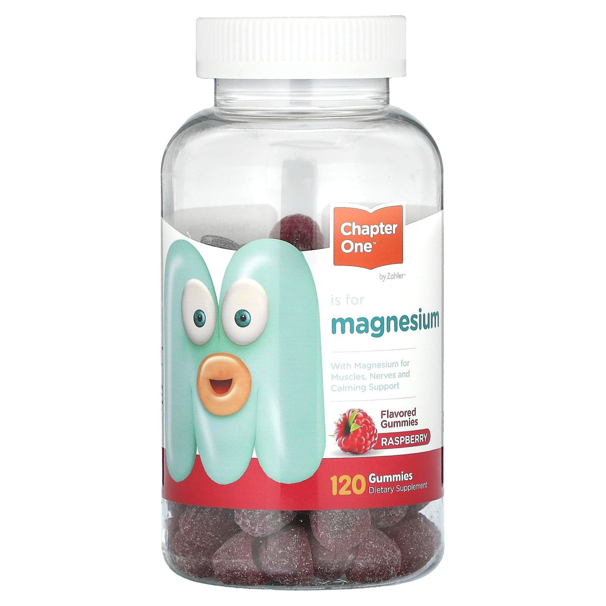 Zahler Chapter One Magnesium Gummies Raspberry Bottle for calm daily support.