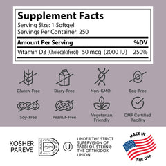 Zahler D3 2000IU softgels capsules easy to swallow.