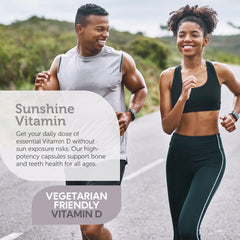 Zahler Vitamin D3 bottle emphasizing bone and teeth health benefits