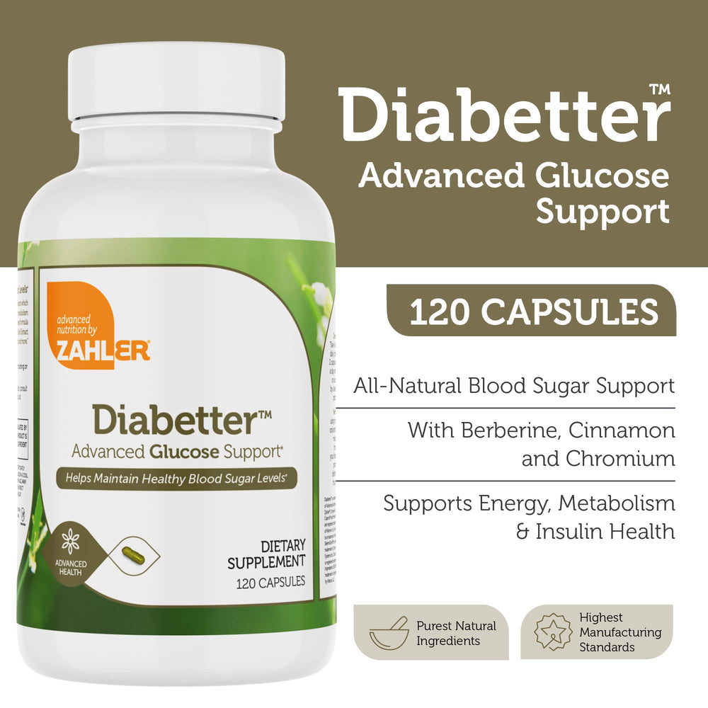 Zahler Diabetter capsules ready for a simple daily dose.