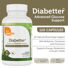 Zahler Diabetter capsules ready for a simple daily dose.