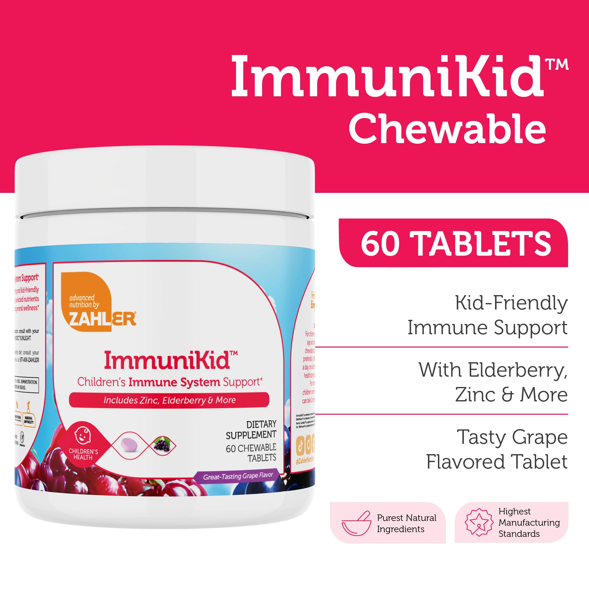 European elderberry ingredients highlighted in Zahler Immune Support formula.