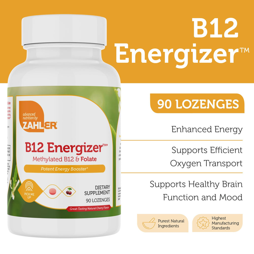 Close-up of Zahler Energizer lozenge dissolving rapidly.