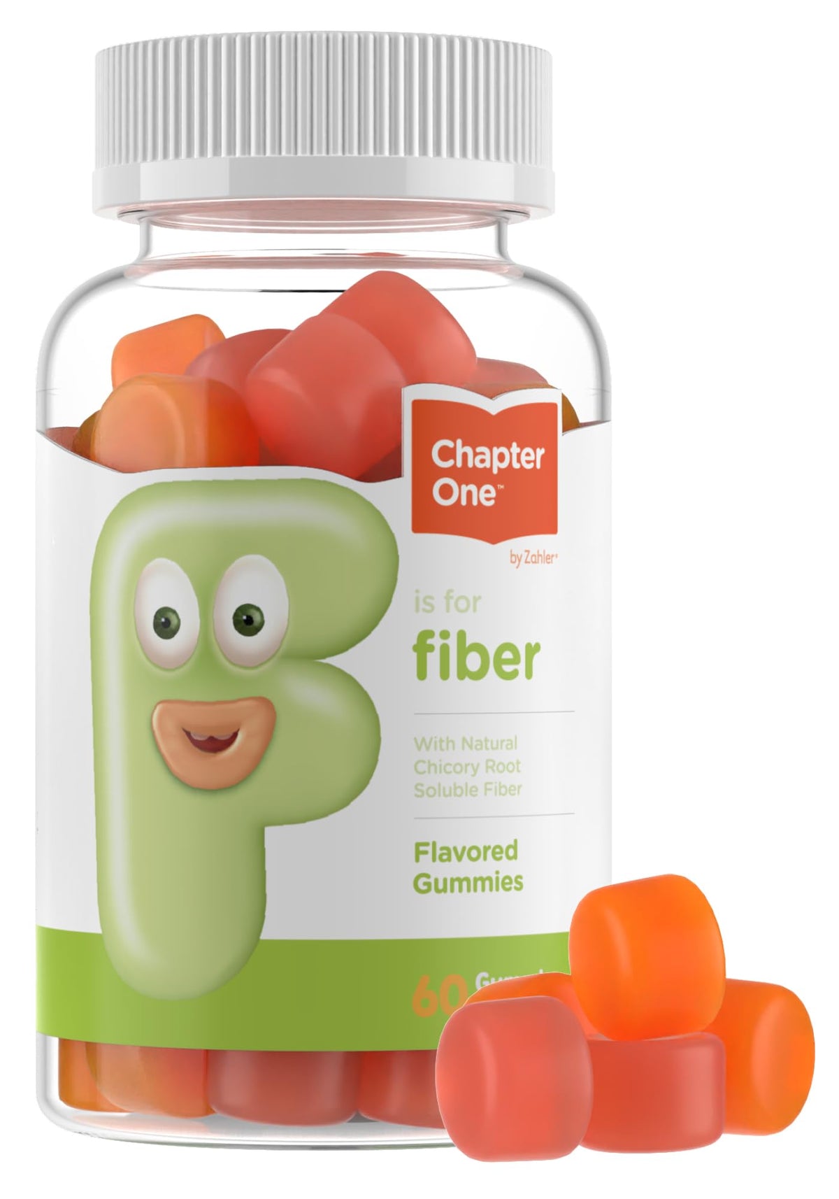 Zahler Fiber Gummies bottle-front view for digestion support