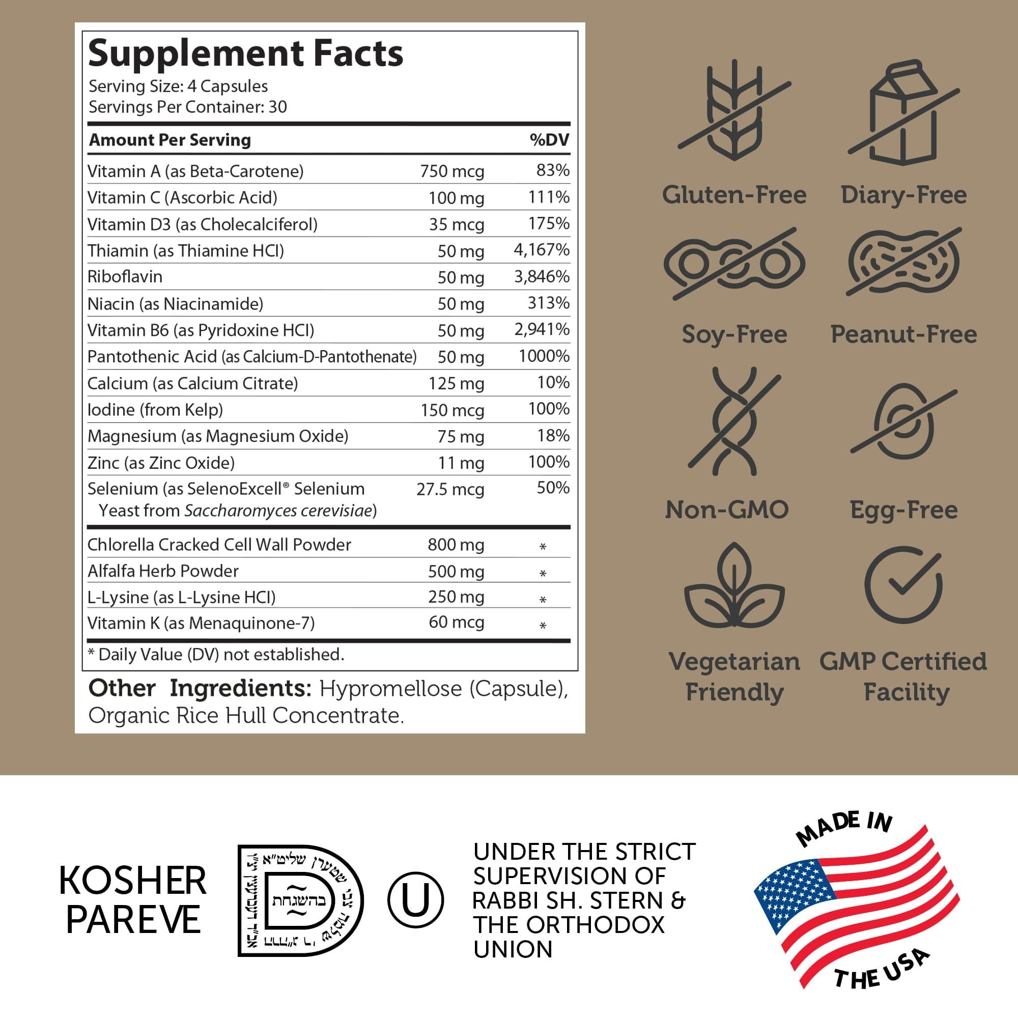 Close-up of Zahler Height Factor capsules, easy-to-swallow daily growth support
