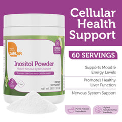 Zahler Inositol-Glycine powder taste-free; easy to mix into beverages.