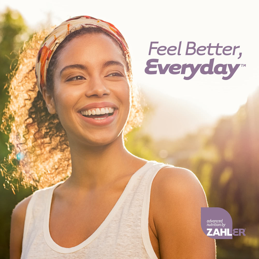 Zahler Iron Complex in a morning routine setup with a glass of water.