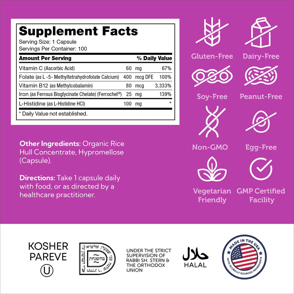 Zahler Iron Complex with vitamins C and B12 for absorption