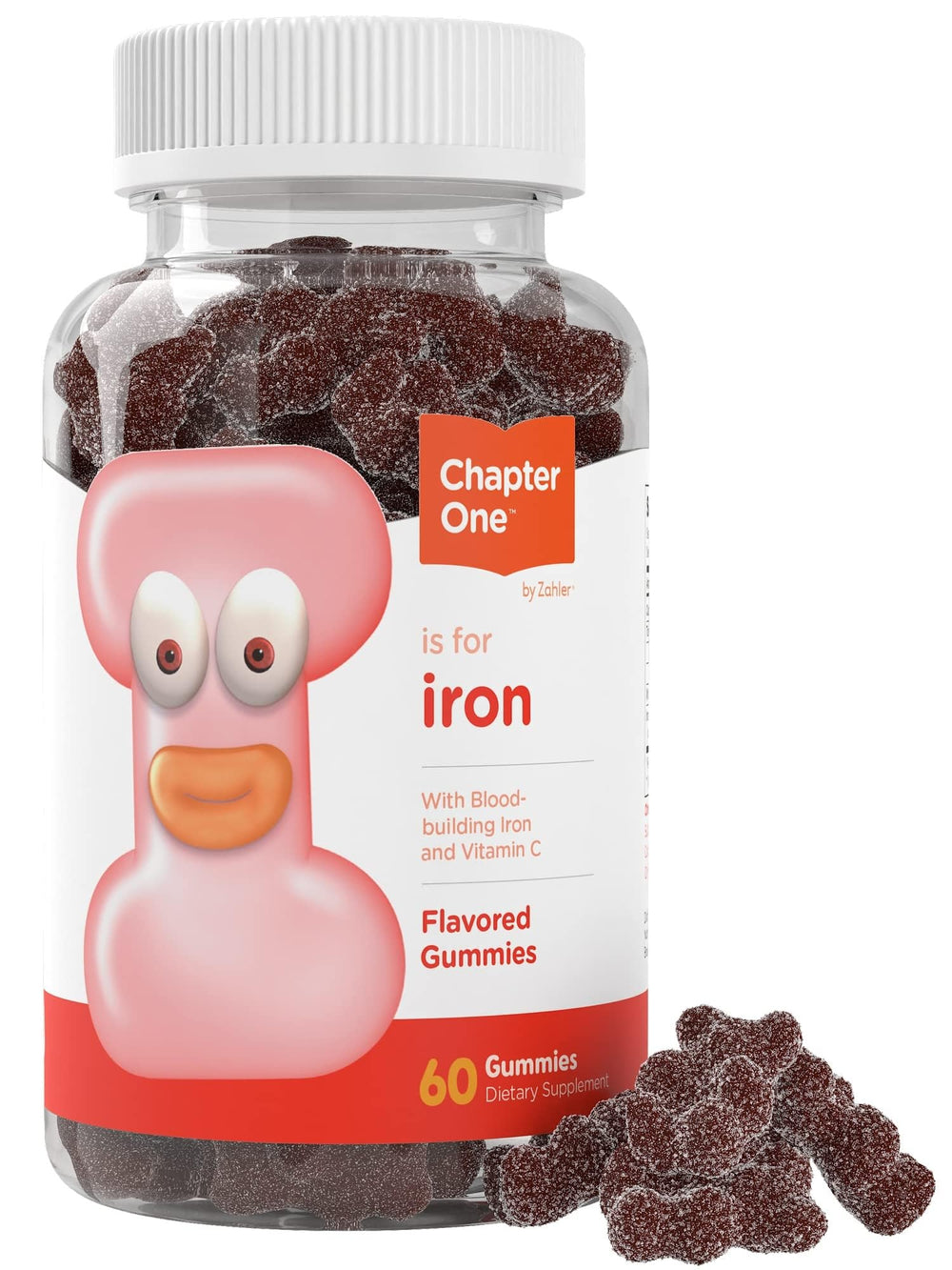 Zahler Iron Gummies bottle—a 60-count easy daily source of iron.