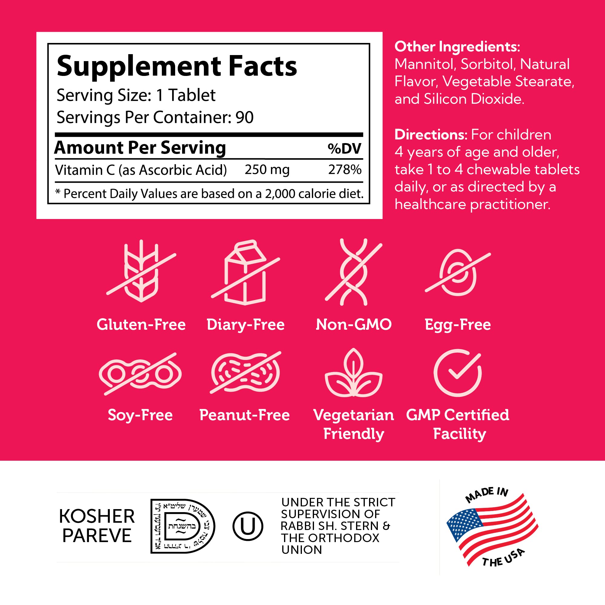 Zahler Junior C Advanced label notes GMP, Kosher, and Non-GMO quality