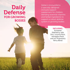 Zahler zinc tablets for kids, part of the immune support.