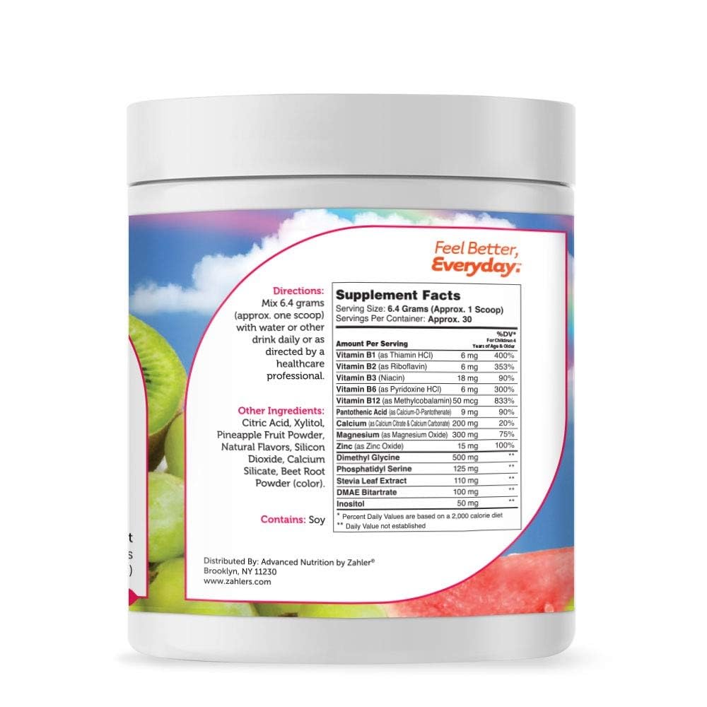 Zahler KidsActive powder dissolving in a glass for quick morning mixing.