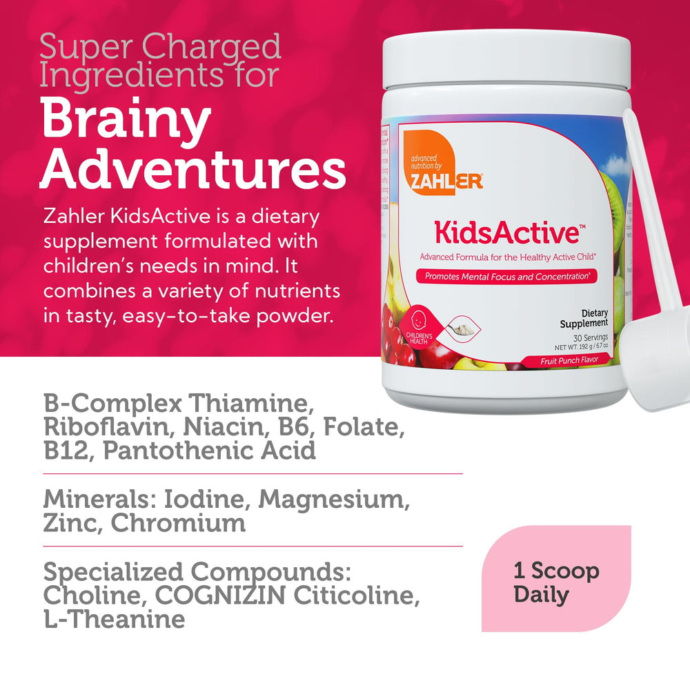 Zahler KidsActive served to a child during snack time for better focus