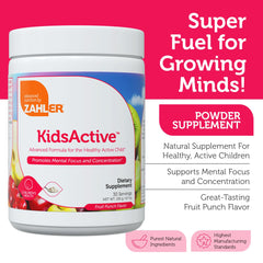 Zahler KidsActive measuring scoop showing a serving size for daily support
