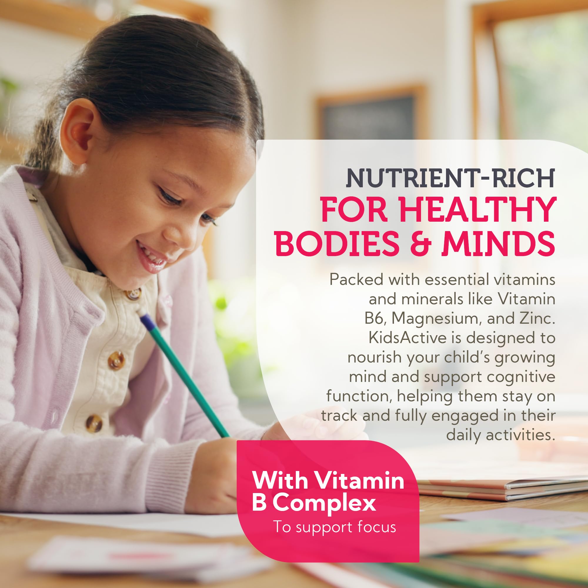 Zahler KidsActive powder dissolving in water for a kid-friendly focus boost
