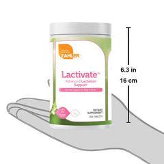 Zahler Lactivate ingredients scene highlighting natural lactation nutrients and herbs