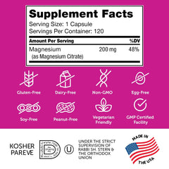 Close-up of Zahler capsules showing easy-to-swallow magnesium citrate form.
