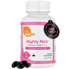 Close-up of DHA softgel highlighting prenatal brain development support.