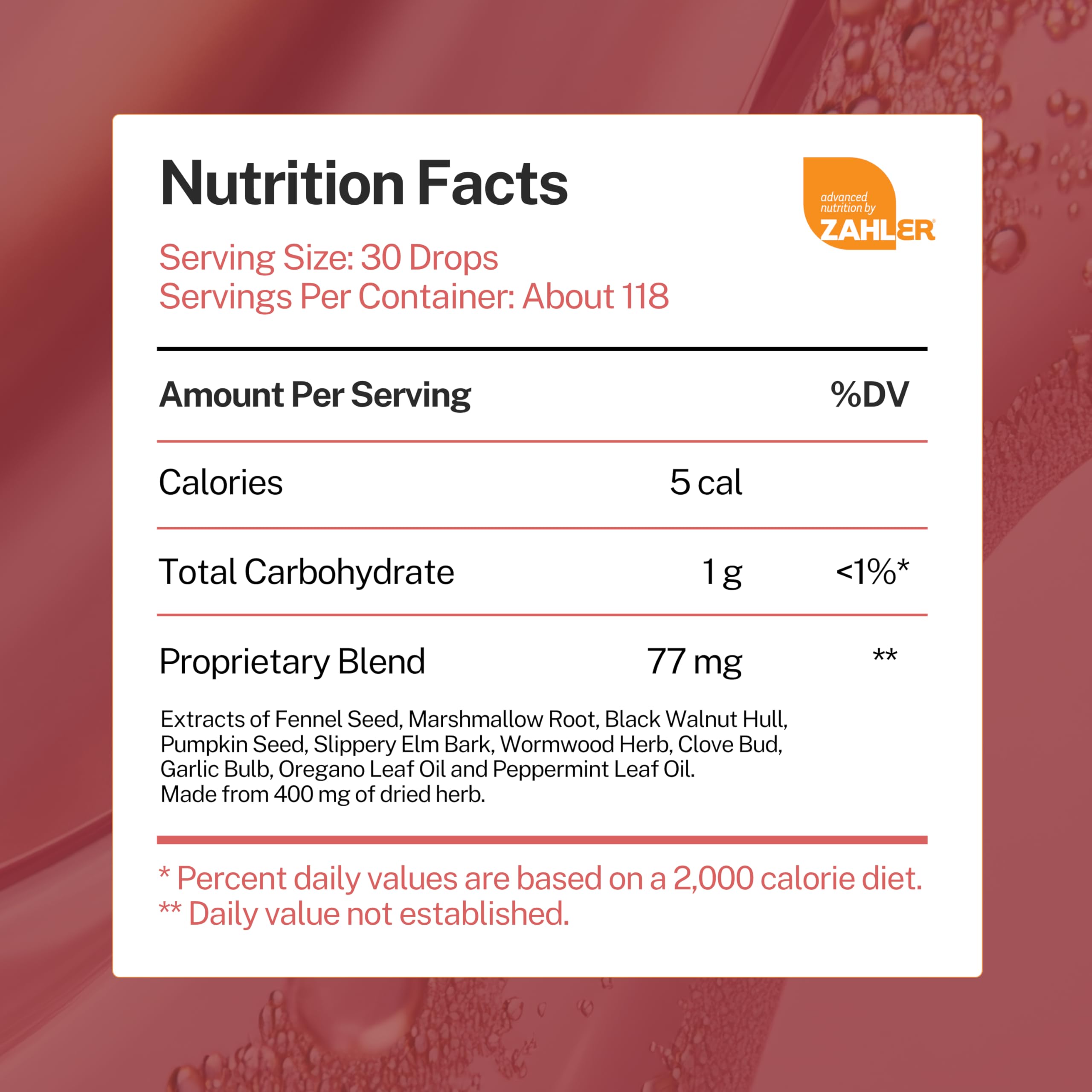 Zahler ParGuard dietary supplement branding on box