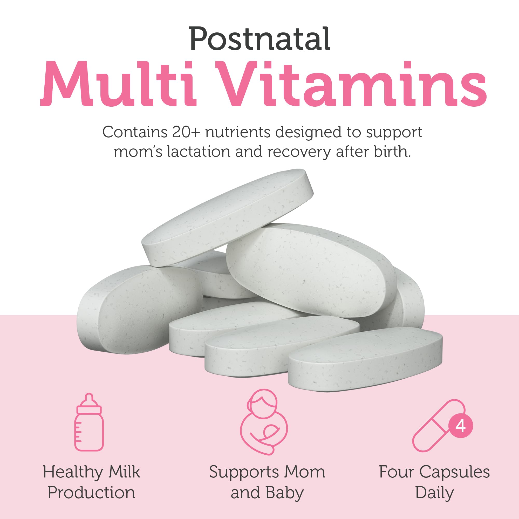 Zahler Postnatal Flow packaging emphasizes USA-made, GMP-certified production.