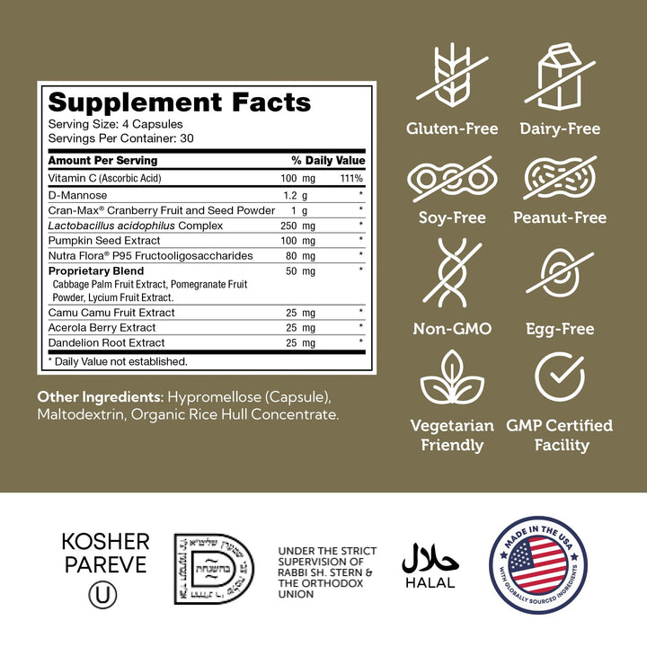 Zahler RevolUTion ingredients highlight Camu Camu and Acerola vitamin C.