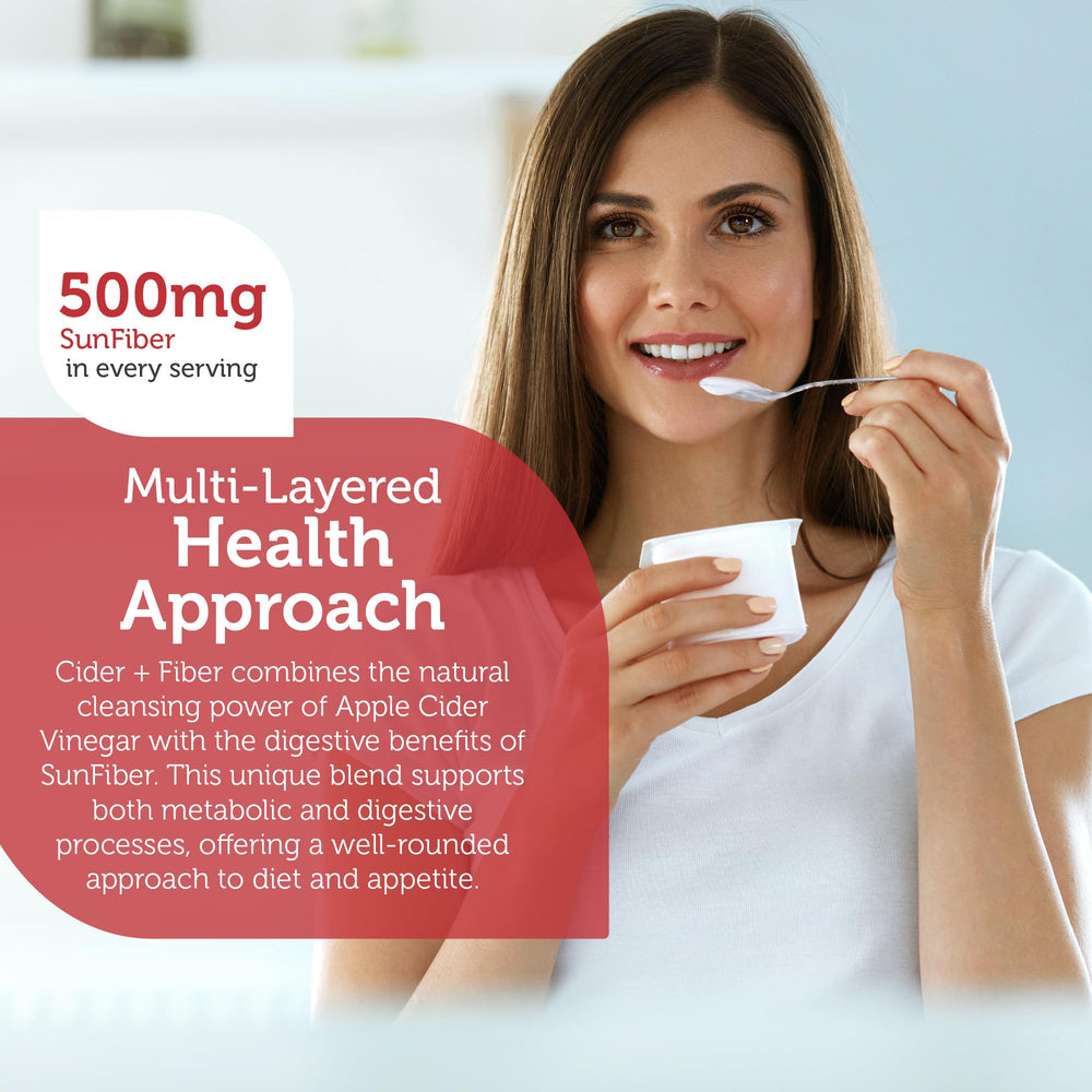 Sunfiber fiber close-up paired with Zahler capsules for improved digestion