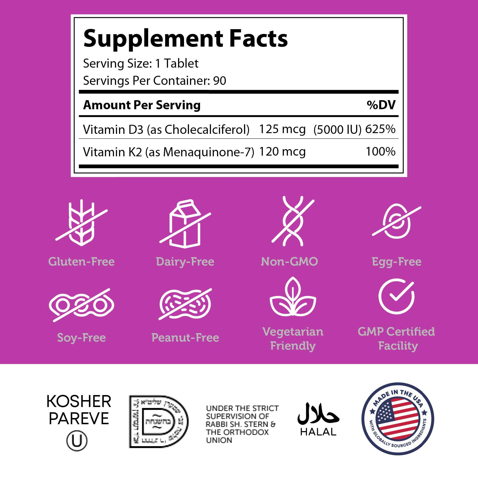 Zahler D3 & K2 chew tablet ready-to-chew demonstrates ease of use.
