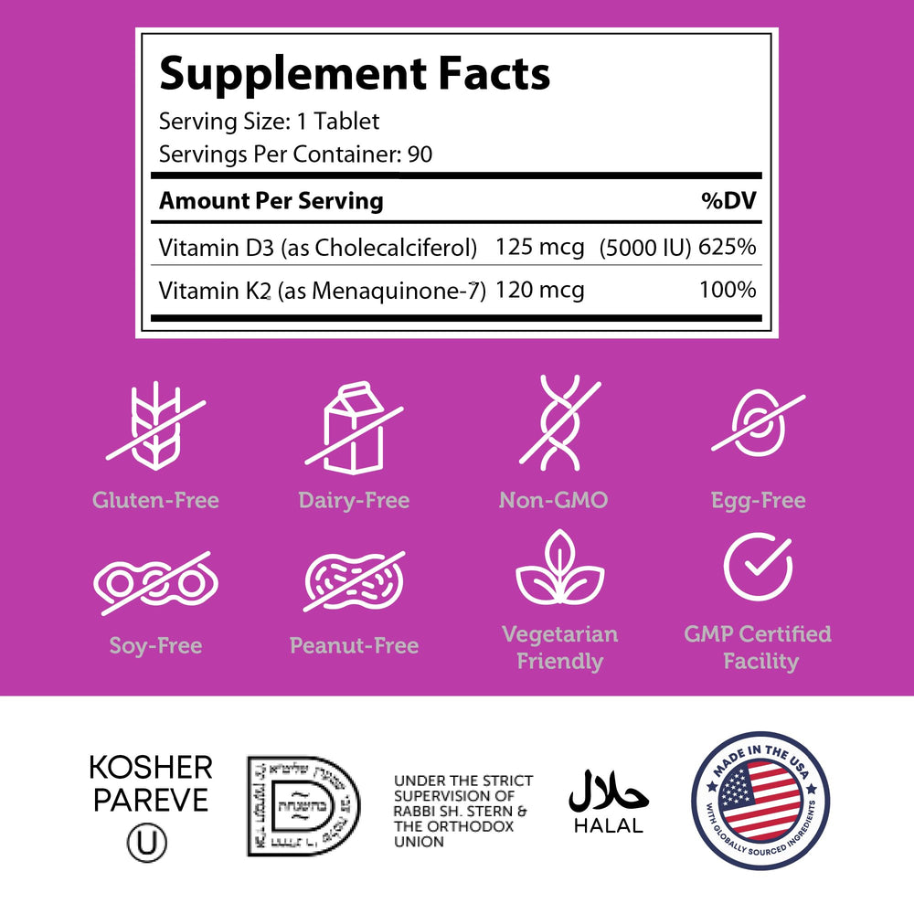 Zahler D3 & K2 chew tablet ready-to-chew demonstrates ease of use.