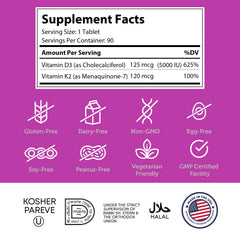 Zahler D3 & K2 chew tablet ready-to-chew demonstrates ease of use.