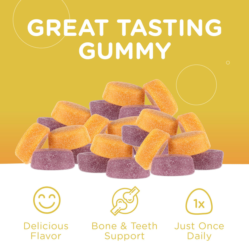 Zahler Yummy Kids Calcium Gummies icon showing calcium and D3, key nutrients