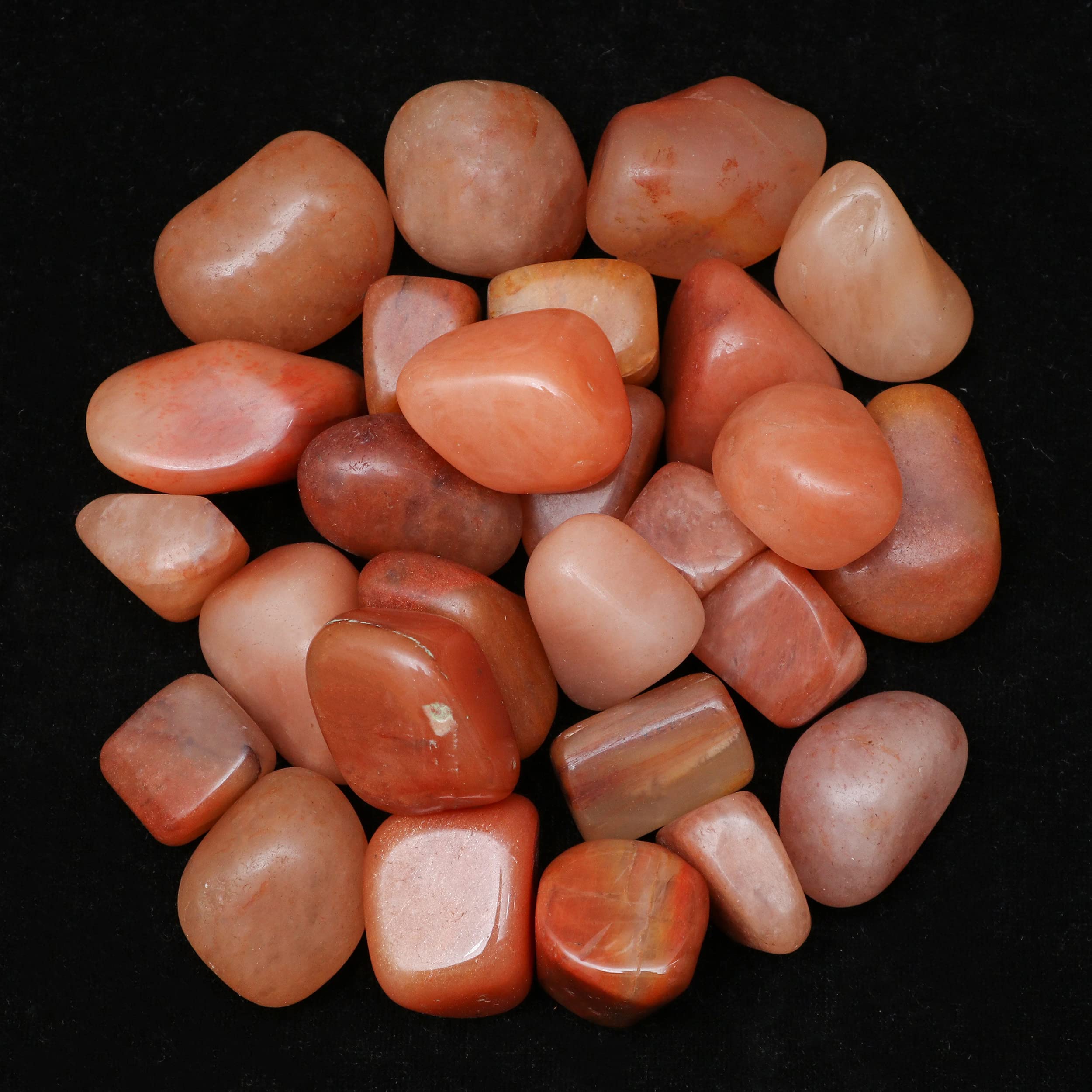 ZAICUS Carnelian stones with uneven polish, interesting texture for art projects