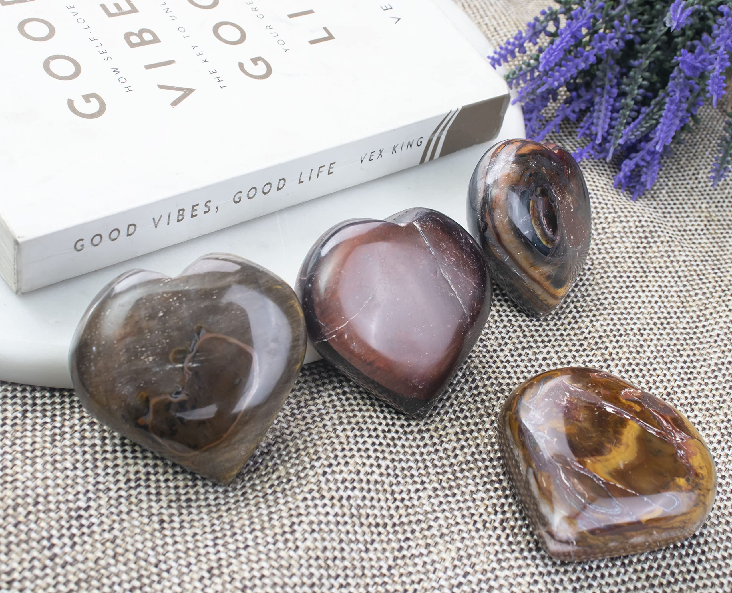 ZAICUS heart-shaped crystal closeup for palm massage and calm