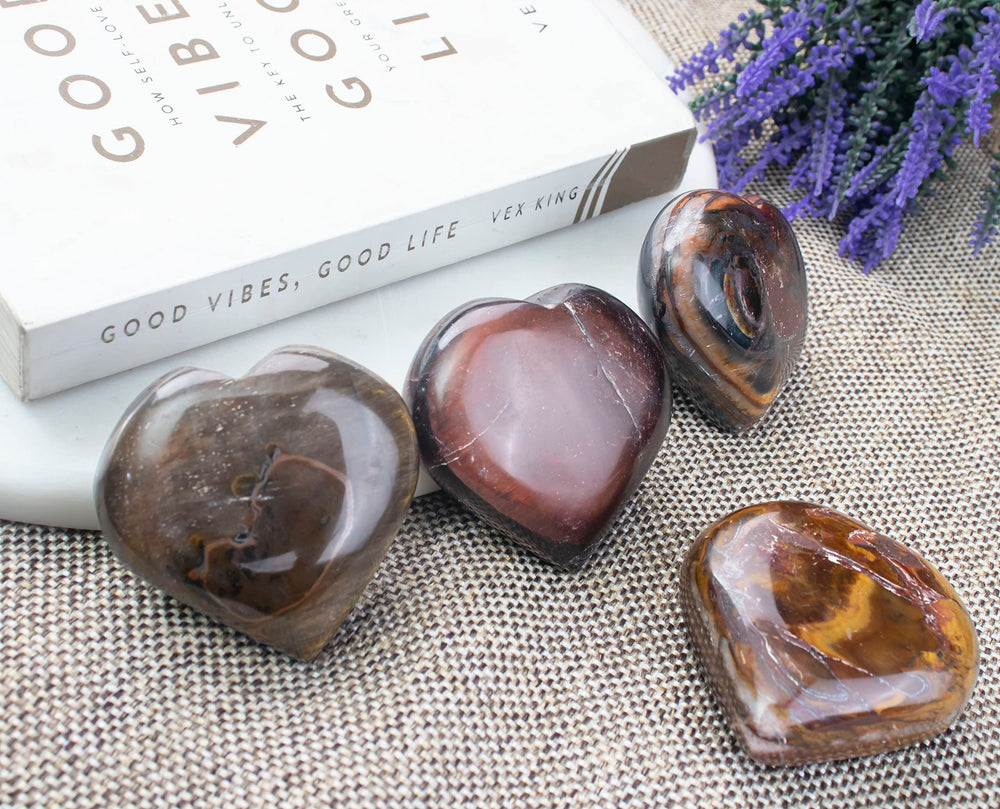 ZAICUS heart-shaped crystal closeup for palm massage and calm