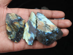 ZAICUS Labradorite slice bundle for crafts, art projects and displays.