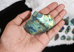 ZAICUS polished Labradorite slice suitable for jewelry making and gifting.