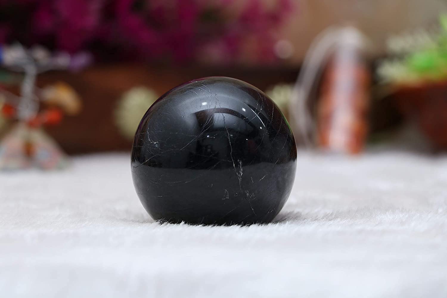 ZAICUS obsidian sphere suits desk or meditation corners for balance.