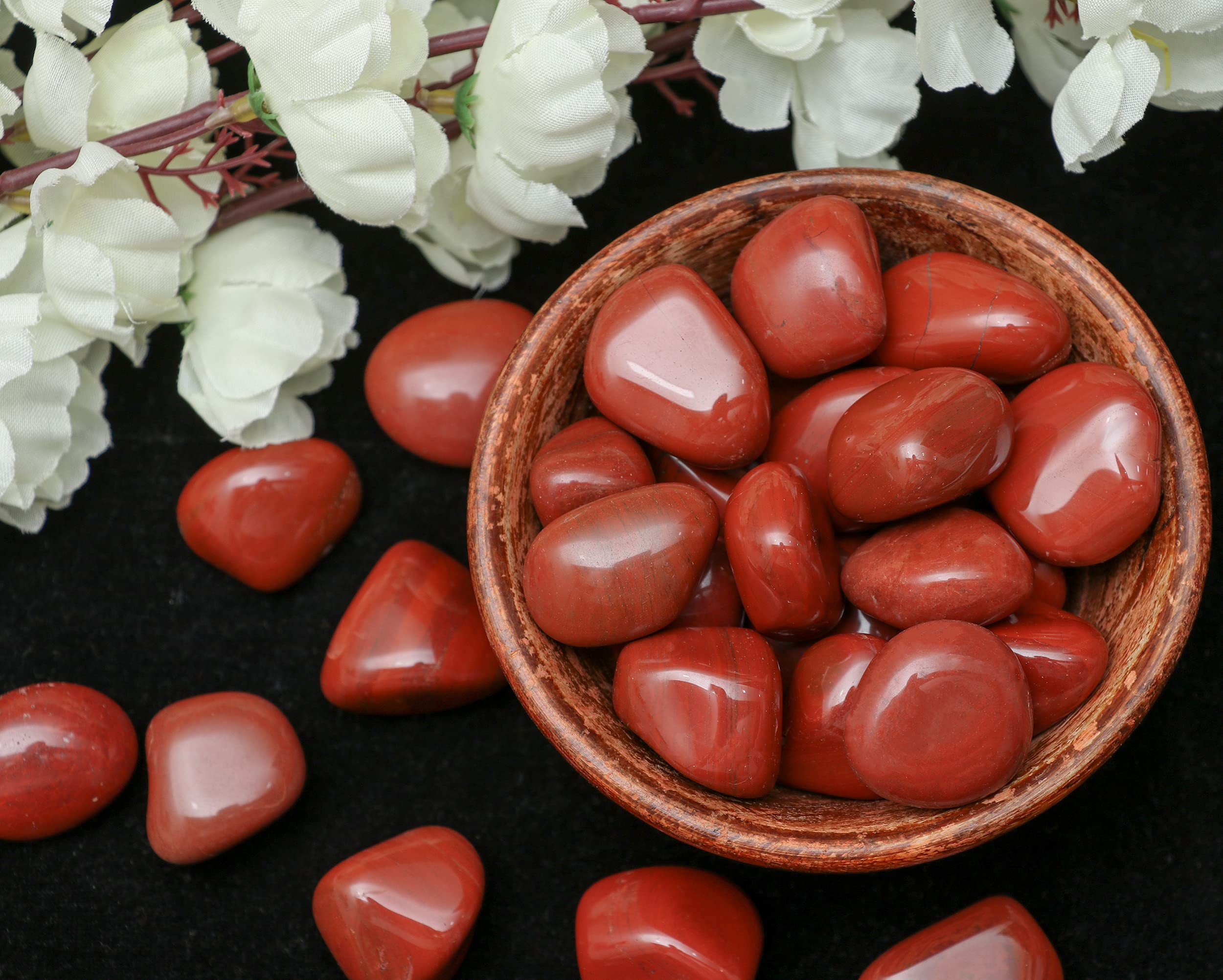 ZAICUS Red Jasper tumbled stones for feng shui wealth-attracting accents