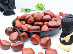 ZAICUS Red Jasper tumbled stones in hand for personal energy guidance