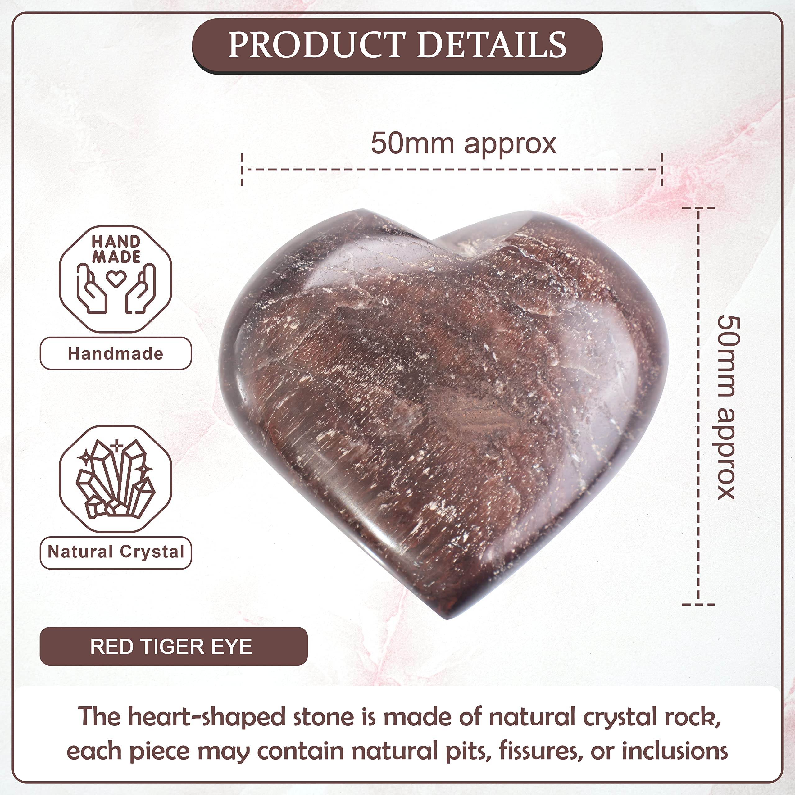 ZAICUS red tiger eye palm-stone ready for daily grounding